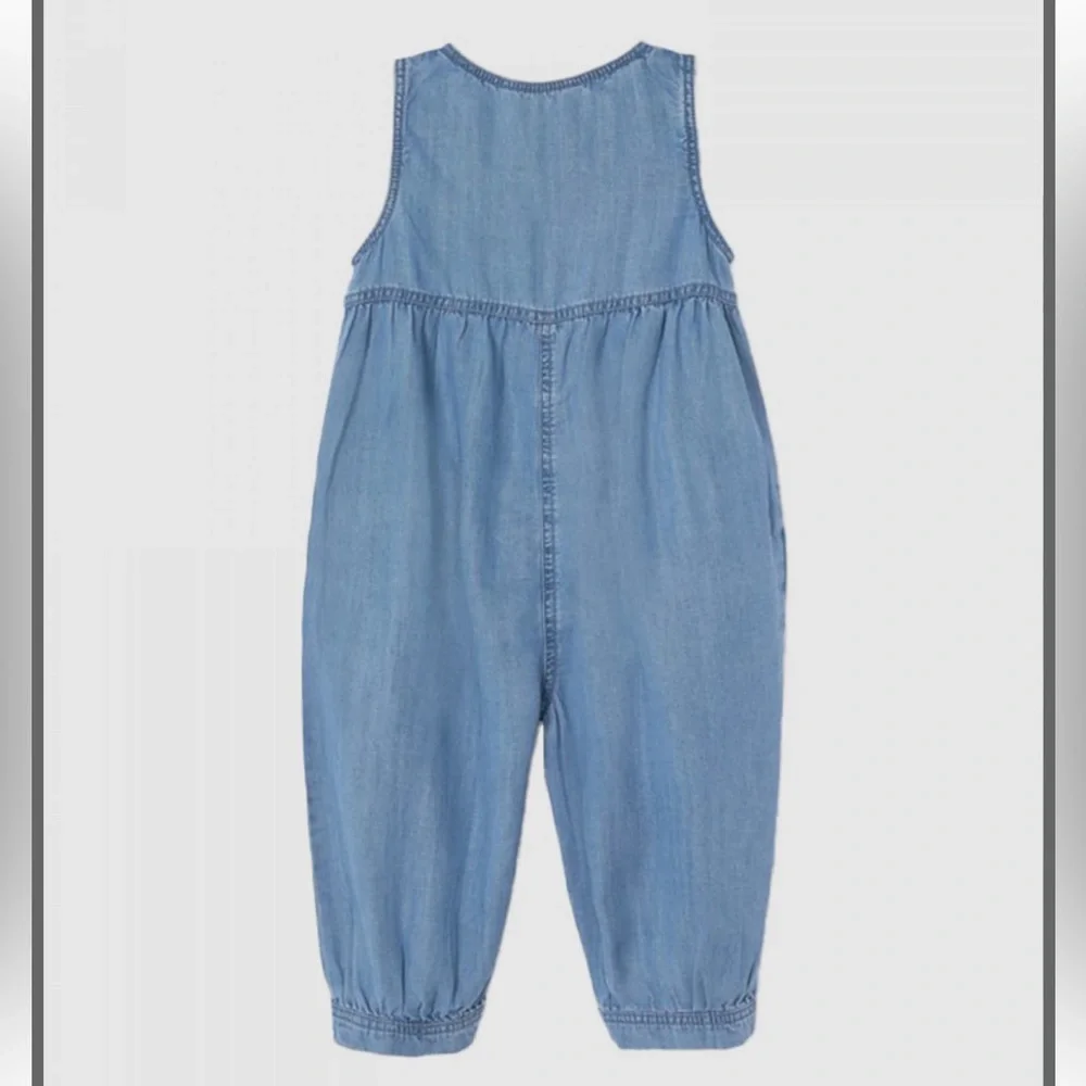 Mayoral Blue Denim Sleeveless Romper - Picture 2 of 9